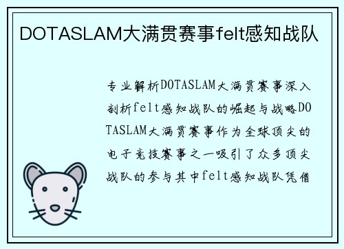 DOTASLAM大满贯赛事felt感知战队